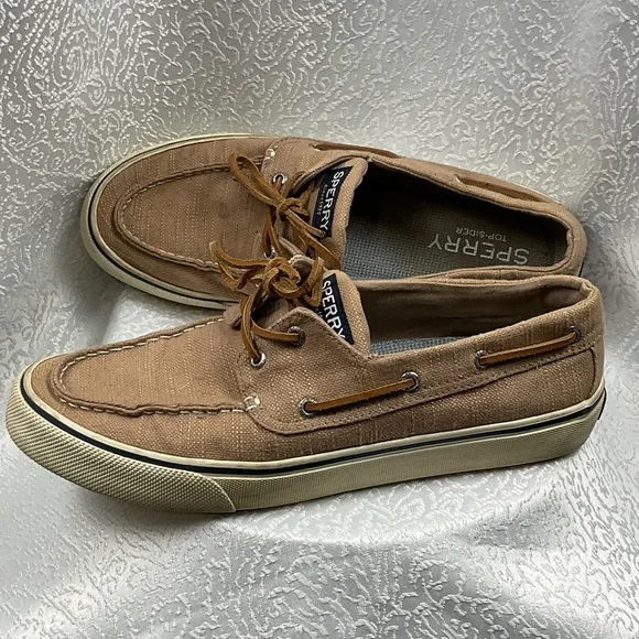 Sperry Men's Brown Canvas Boat Shoes - Picture 6 of 7